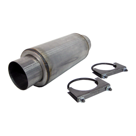 Universal Resonator 4" Inlet Outlet 12" Body 18 Overall Aluminized - View 4 | Dirty Garage
