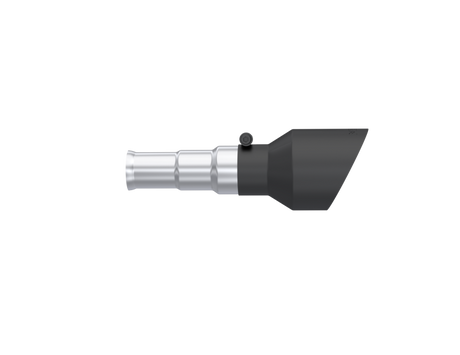 2019-2024 Ram 1500 5.7L Hemi 3" Inlet 5" OD Dual Wall Angle Cut T304 Black Tips Pairs - View 2 | Dirty Garage