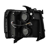 2007-2013 GM 1500 Luxx-Series LED Projector Jet Black Headlights Sequential Signal DRL - View 5 | Dirty Garage