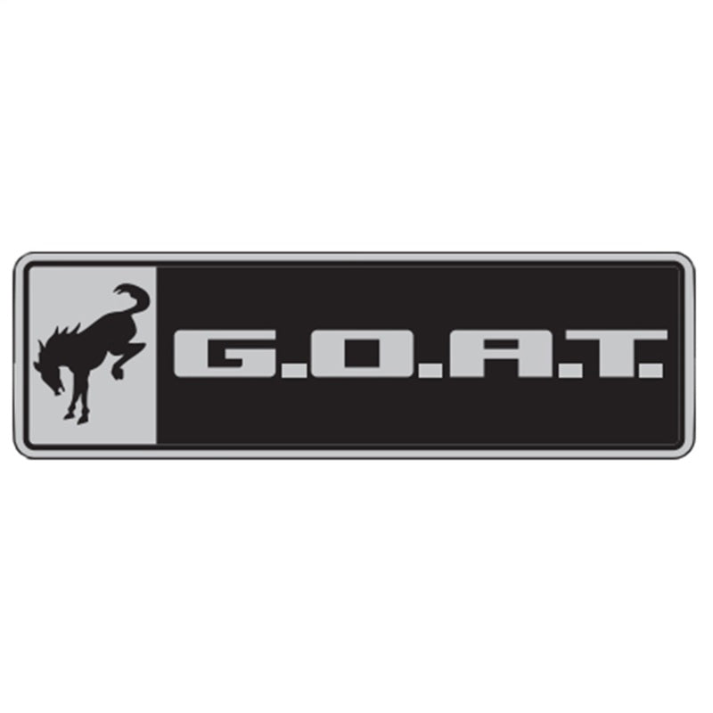 Universal Bronco/Bronco Sport G.O.A.T. Badge - Black/Chrome - View 2 | Dirty Garage