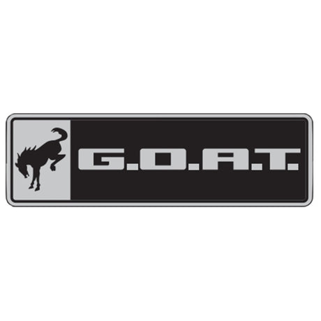 Universal Bronco/Bronco Sport G.O.A.T. Badge - Black/Chrome - View 2 | Dirty Garage
