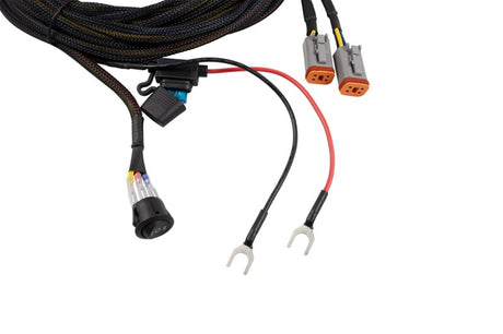 Universal Light Duty Dual Output 3-Way 4-Pin Wiring Harness - View 3 | Dirty Garage