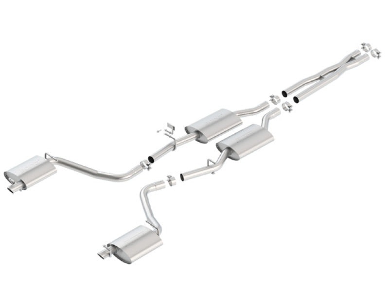 Borla 15-16 Dodge Charger 3.6L V6 S-Type Cat Back Exhaust (Uses Factory Valence) - View 4 | Dirty Garage