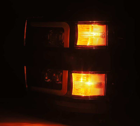 2015-2019 GM HD Nova-Series LED Projector Chrome Headlights Sequential Signal DRL - View 6 | Dirty Garage