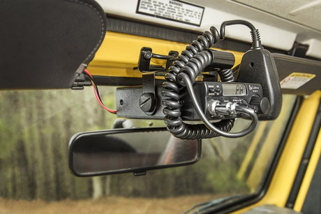 Rugged Ridge CB Radio Mount Windshield 97-02 Jeep Wrangler TJ - View 3 | Dirty Garage