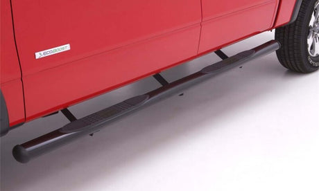 2005-2023 Frontier Crew Cab 4" Black Oval Straight Steel Nerf Bars - Pair - View 2 | Dirty Garage