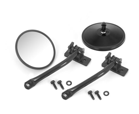Rugged Ridge 97-18 Jeep Wrangler Black Round Quick Release Mirror - View 2 | Dirty Garage