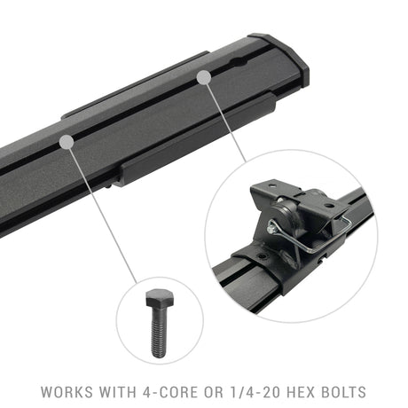 Go Rhino Universal XRS 37 3/4 Cross Rail Accessory Set - Tex. Black - View 4 | Dirty Garage
