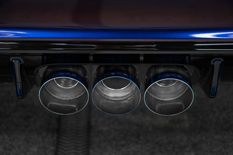 2023-2024 Civic Type R 2.0L 3" Cat Back Exhaust Triple Center Outlet Burnt Tips - View 9 | Dirty Garage