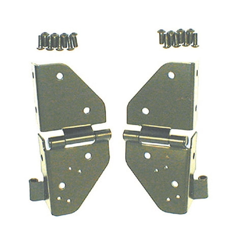 Rugged Ridge 76-86 Jeep CJ / 87-95 Jeep Wrangler YJ Black Windshield Hinges - View 2 | Dirty Garage