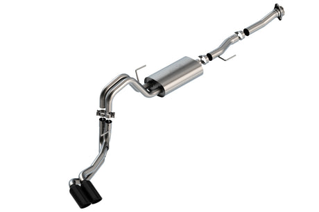 Borla F-150 2021 5.0L 2dr RC SB (122.8 WB) XL/XLT 3/2.25 DSE Cat-Back S-Type Black Chrome Tips | Dirty Garage