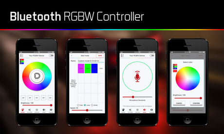 Universal Bluetooth RGB+W M8 Controller 1ch - View 3 | Dirty Garage