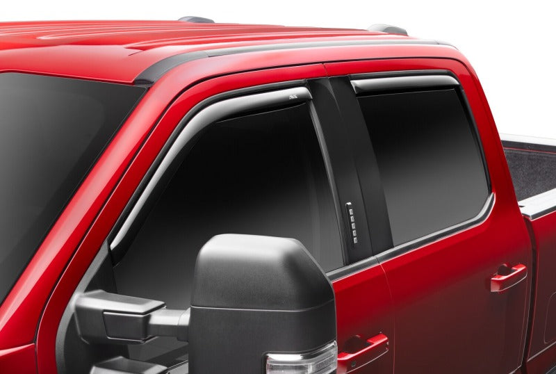 2017-2018 Superduty Supercrew Ventvisor Front and Rear Window Deflectors Smoke 4-Piece - View 2 | Dirty Garage