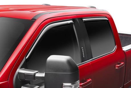 2017-2018 Superduty Supercrew Ventvisor Front and Rear Window Deflectors Smoke 4-Piece - View 2 | Dirty Garage