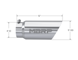 Universal 5 OD Dual Wall Angled 4" Inlet 12" Length Tip - View 5 | Dirty Garage