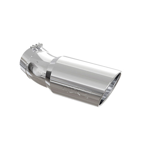 Universal Tip 6" OD 5" Inlet 15.5" Length 30 Deg Bend Angled Rolled End T304 - View 3 | Dirty Garage