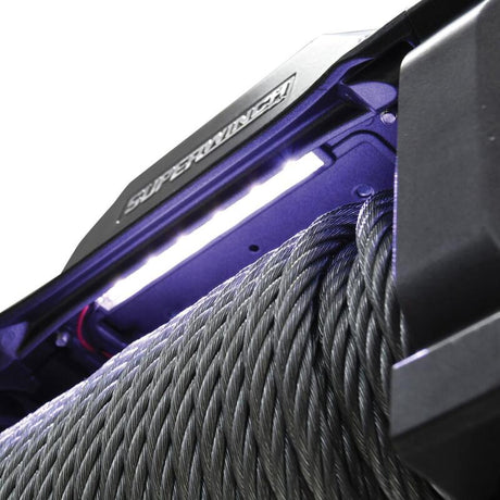 Universal 10k LB 12V DC SX10 Winch w/ Steel Wire Graphite Rope - View 8 | Dirty Garage