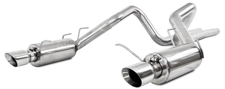 2011-2014 Mustang GT 5.0L Dual Split Rear Street Version T409 3" Cat Back Exhaust System - View 4 | Dirty Garage