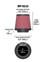 Universal Cone Filter 5in ID 6.5in base 4.5in top 5.625in height carbon fiber look - View 13 | Dirty Garage