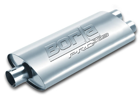 Borla Universal Center/Dual Oval 3in In / 2.5in Out 19in x 4in x 9.5in Notched PRO-XS Muffler - View 4 | Dirty Garage