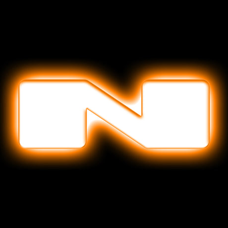 Universal Illuminated LED Letter N Badges Matte White Surface Finish - View 2 | Dirty Garage