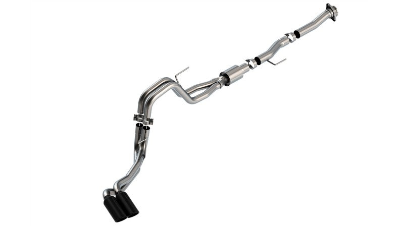 Borla F-150 2021 5.0L 2dr RC SB (122.8 WB) XL/XLT 3/2.25 DSE Cat-Back ATAK Black Chrome Tips - View 4 | Dirty Garage