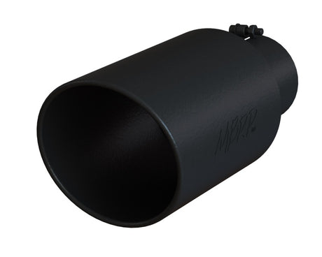 Universal Tip 8" OD Rolled End 5" Inlet 18" Length T304 Black - View 3 | Dirty Garage