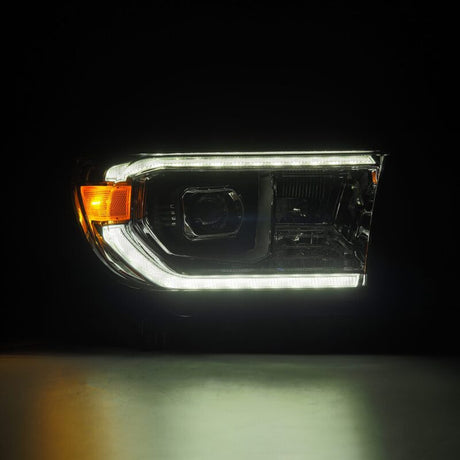 2007-2017 Tundra Sequoia Luxx-Series LED Projector Chrome Headlight Active Light Sequential Signal DRL - View 5 | Dirty Garage