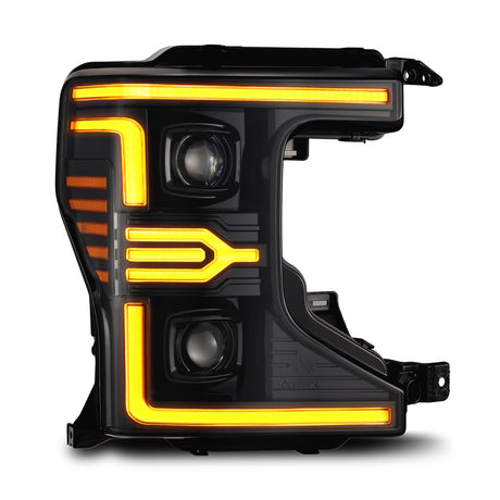 2020-2022 Super Duty Luxx-Series LED Projector Alpha-Black Headlights ACV Light SS Switchback DRL - View 7 | Dirty Garage