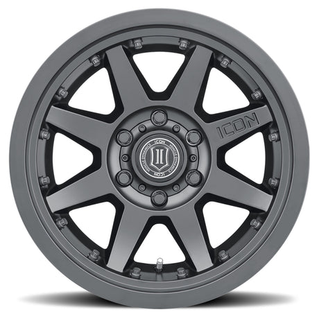 Universal Rebound Pro 17x8.5 5x5 -6mm Offset Satin Black Wheel - View 8 | Dirty Garage