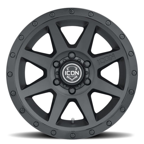 ICON Rebound 18x9 6x5.5 25mm Offset 6in BS 95.1mm Bore Double Black Wheel - View 2 | Dirty Garage