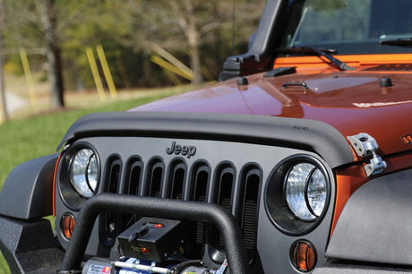 Rugged Ridge Bug Deflector Matte Black 07-18 Jeep Wrangler - View 3 | Dirty Garage