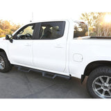 2019-2026 GM 1500/HD Crew Cab HDX Series Textured Black Drop Nerf Step Bars - View 5 | Dirty Garage