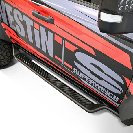 Westin 21-25 Ford Bronco 4dr (Excl. Sport) Outlaw Drop Running Boards - Tex. Blk - View 13 | Dirty Garage