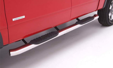 Lund 2019 Ram 1500 Crew Cab Pickup 5in. Curved Oval SS Nerf Bars - Polished Stainless - View 3 | Dirty Garage