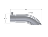 Universal Tip 3.5" OD Turn Down 3.5" Inlet 12" Length - View 5 | Dirty Garage