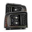 2005-2007 Super Duty Luxx-Series LED Projector Alpha-Black Headlights | Dirty Garage