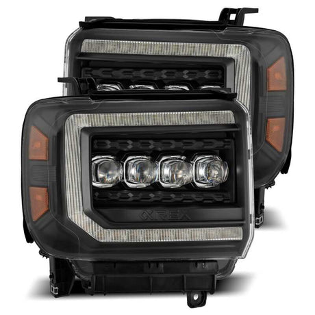 2014-2018 GM HD Nova-Series LED Projector Black Headlights Active Light Sequential Signal DRL | Dirty Garage