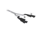 2024-2026 Mustang 5.0L Black Aluminum SS 3" Cat Back Exhaust Quad Black Tips Valve Delete | Dirty Garage
