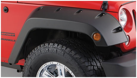 2007-2018 Wrangler Pocket Style Front Fender Flares 2pc - Black | Dirty Garage