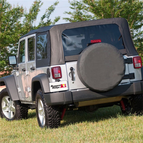 Rugged Ridge 35-36 Inch Tire Cover Black Diamond - View 3 | Dirty Garage