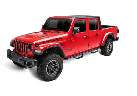 2019-2021 Wrangler JT 4-Door Full Length 3" Black Nerf Steps - View 6 | Dirty Garage