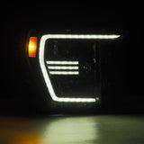 2021-2023 F-150 Pro-Series Projector Alpha-Black Headlights Active Light Sequential Signal - View 6 | Dirty Garage