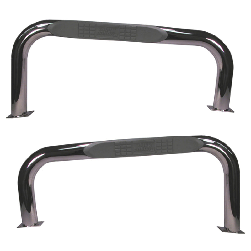 Rugged Ridge Nerf Bars Stainless Steel 76-86 Jeep CJ - View 2 | Dirty Garage