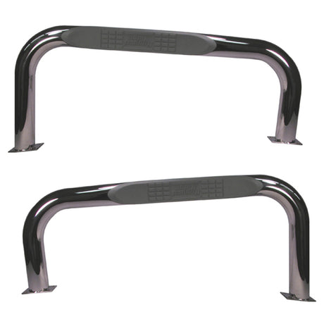 Rugged Ridge Nerf Bars Stainless Steel 76-86 Jeep CJ - View 2 | Dirty Garage