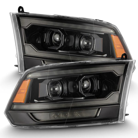 2009-2016 Ram HD Luxx-Series LED Projector Headlight Plank Style Alpha Black Activation Light Sequential Signal DRL - View 6 | Dirty Garage