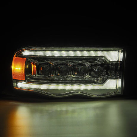 2002-2005 Ram HD Nova-Series LED Projector Chrome Headlights Active Light Sequential Signal - View 6 | Dirty Garage