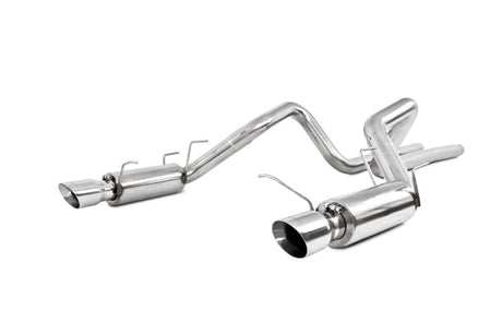 2011-2014 Mustang GT 5.0L Dual Split Rear Race Version 3" Cat Back Exhaust System - View 3 | Dirty Garage