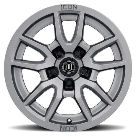 Universal Vector 5 17x8.5 5x150 25mm Offset 5.75" BS 110.1mm Bore Titanium Wheel - View 2 | Dirty Garage
