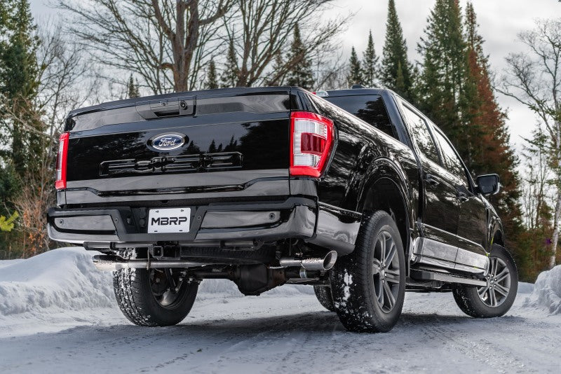 2021-2026 F-150 3" Aluminized Steel Cat-Back 2.5" Dual Split Side Exhaust - View 4 | Dirty Garage